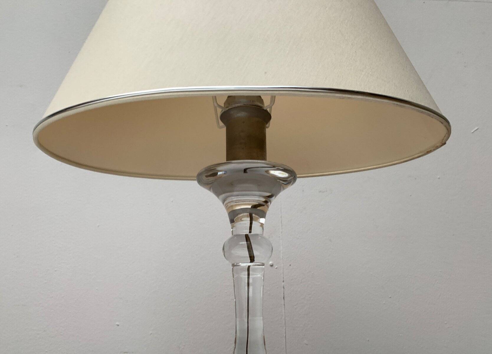 Mid-century German Tiffany glass table lamp by Ingo Maurer, 1960s.