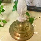 19th century bronze and wood candlestick