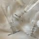 Set of 6 assorted 19th century flat-sided crystal champagne coupes