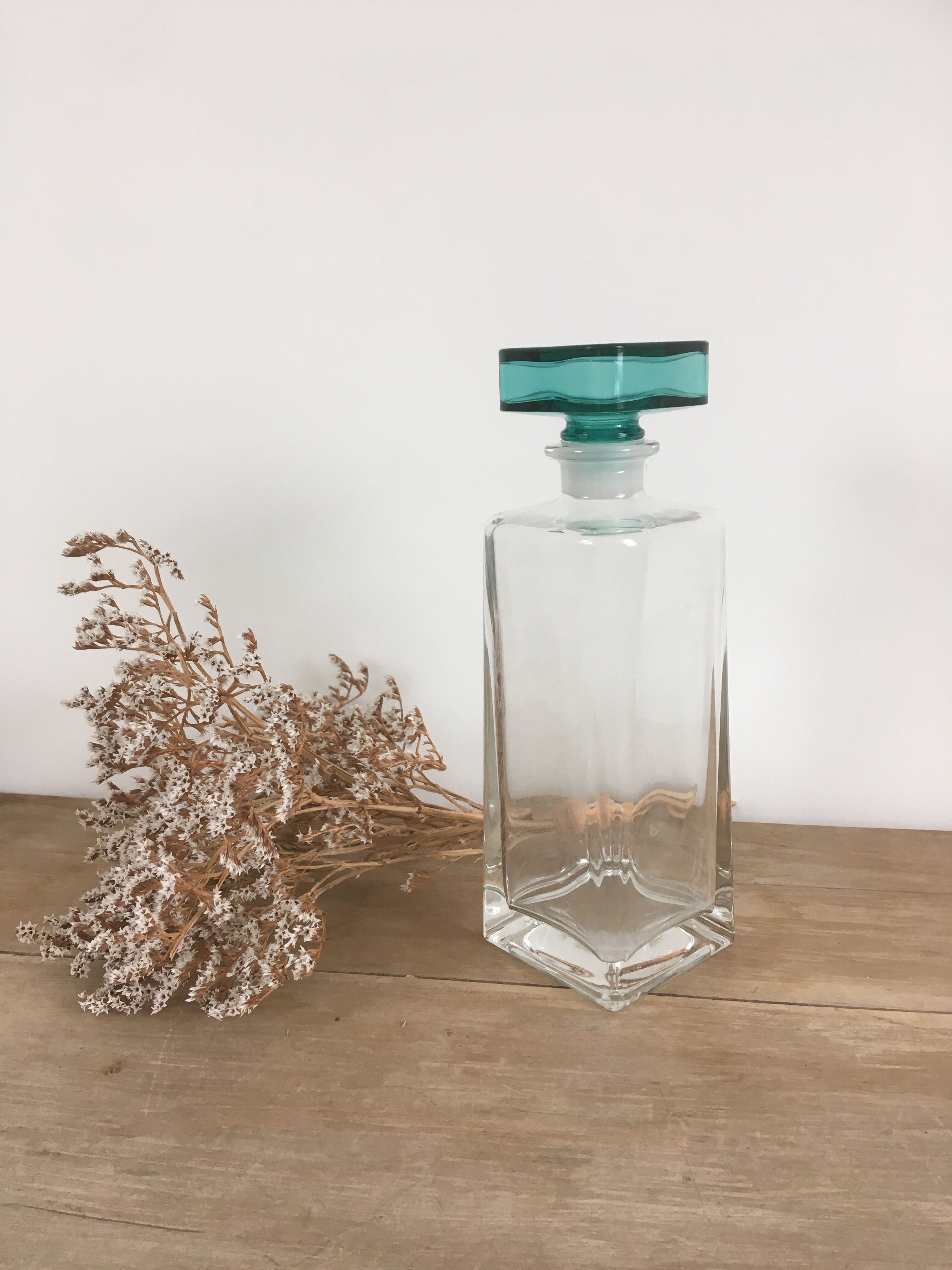 Turquoise cork whisky decanter