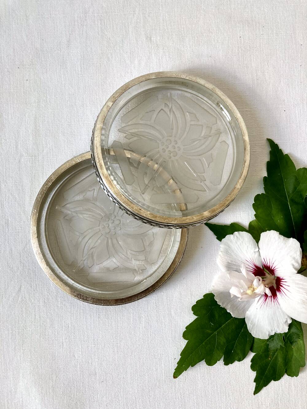 Pair of Art Deco coasters, 1930s