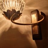 Pair of 1950s gold wall lights