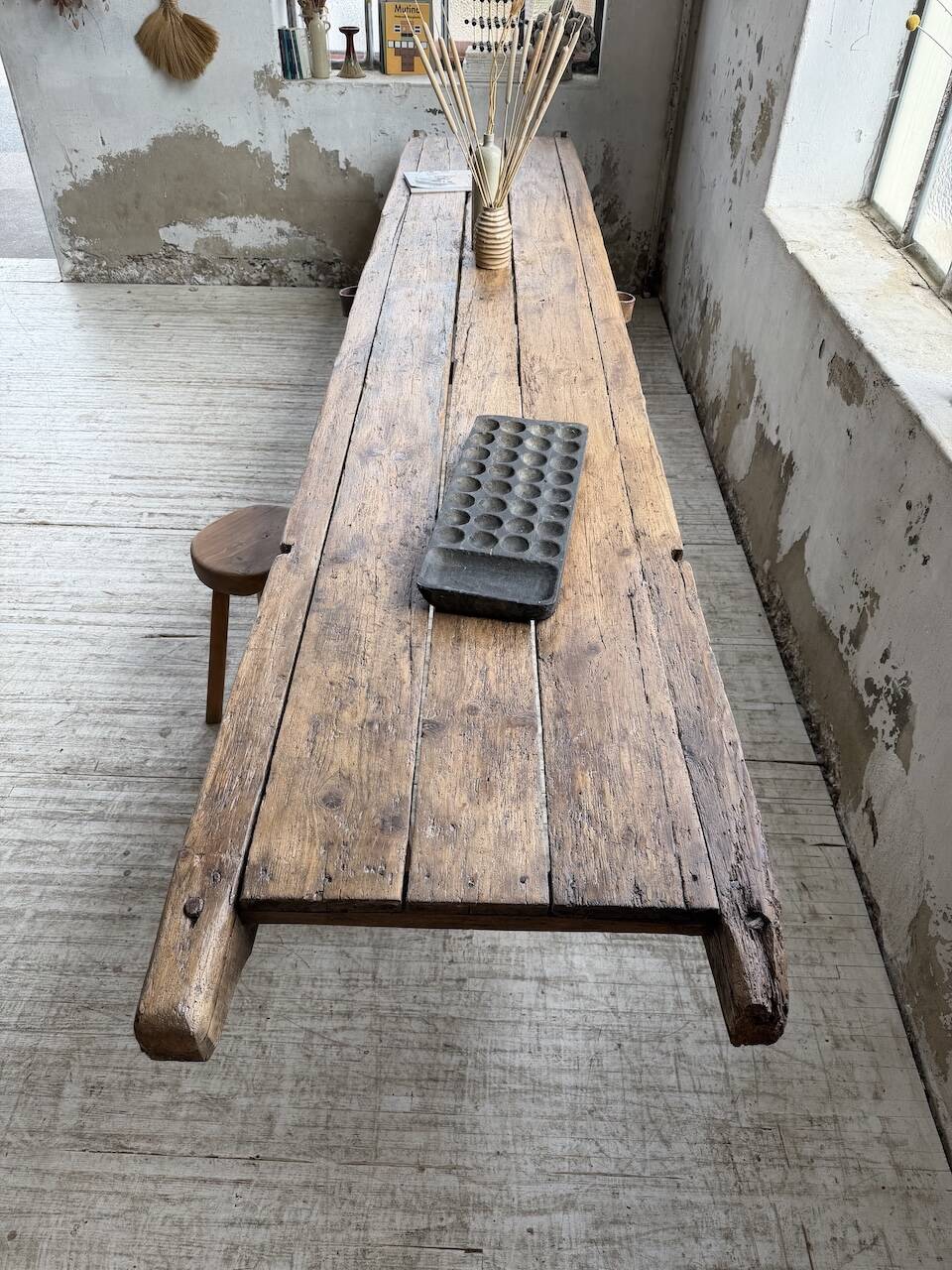 Brutalist popular art table XXL 3.5m/4m pine and oak