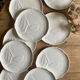 Set of 10 vintage flat plates in the shape of Salins fish