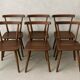 Set of 6 Brutalist chairs in solid wood