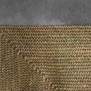Brown flat-woven jute Indian rug, 1970.