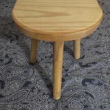 Tabouret bois massif pieds tripode aéro-gommé