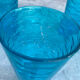 Series of 6 blue glasses