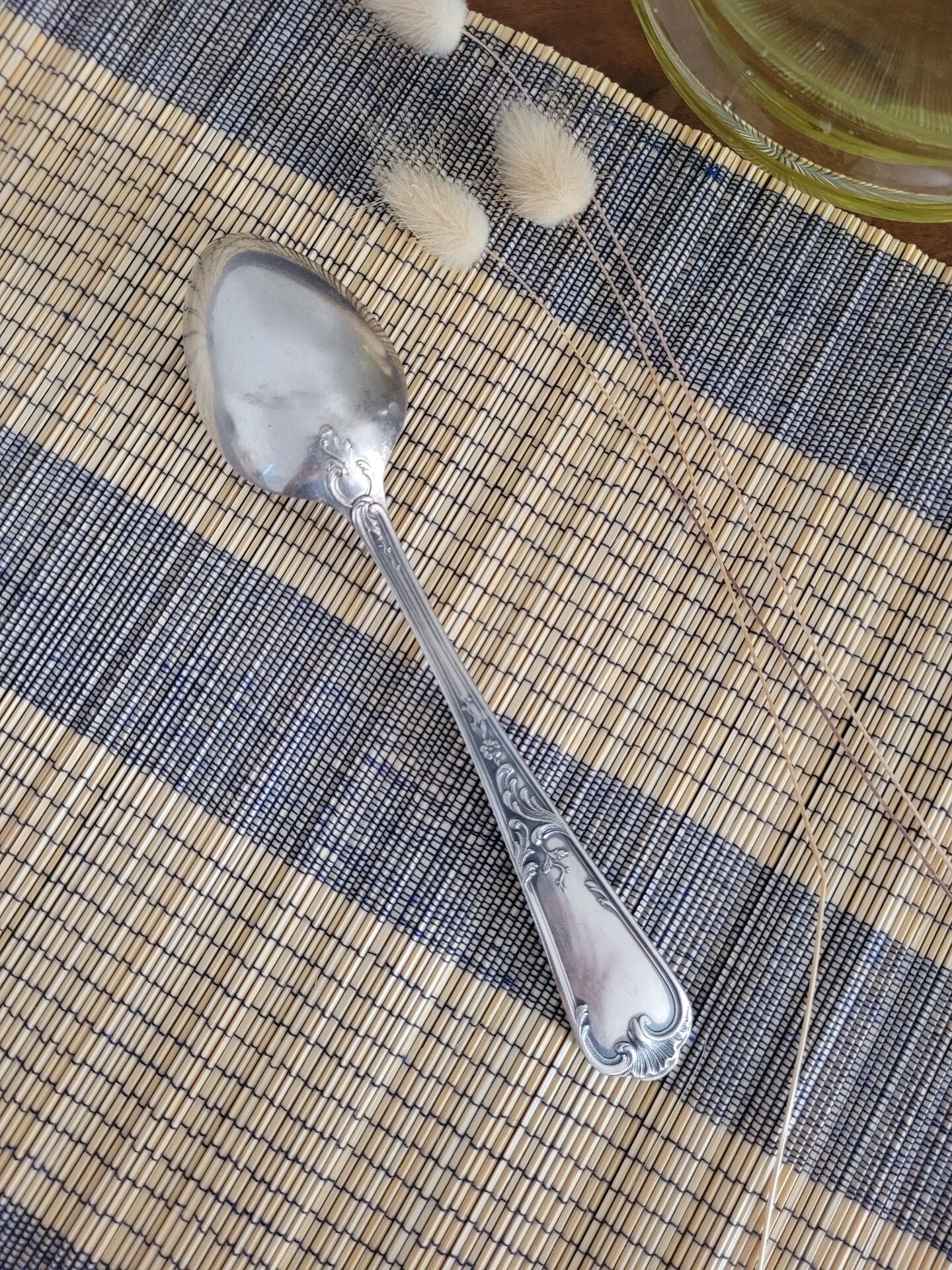 Grosse cuillère en métal argenté