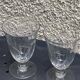6 large antique wine glasses, chiseled floral pattern,