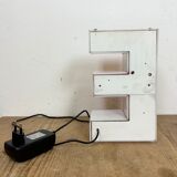 Vintage pink illuminated letter e , 1970s