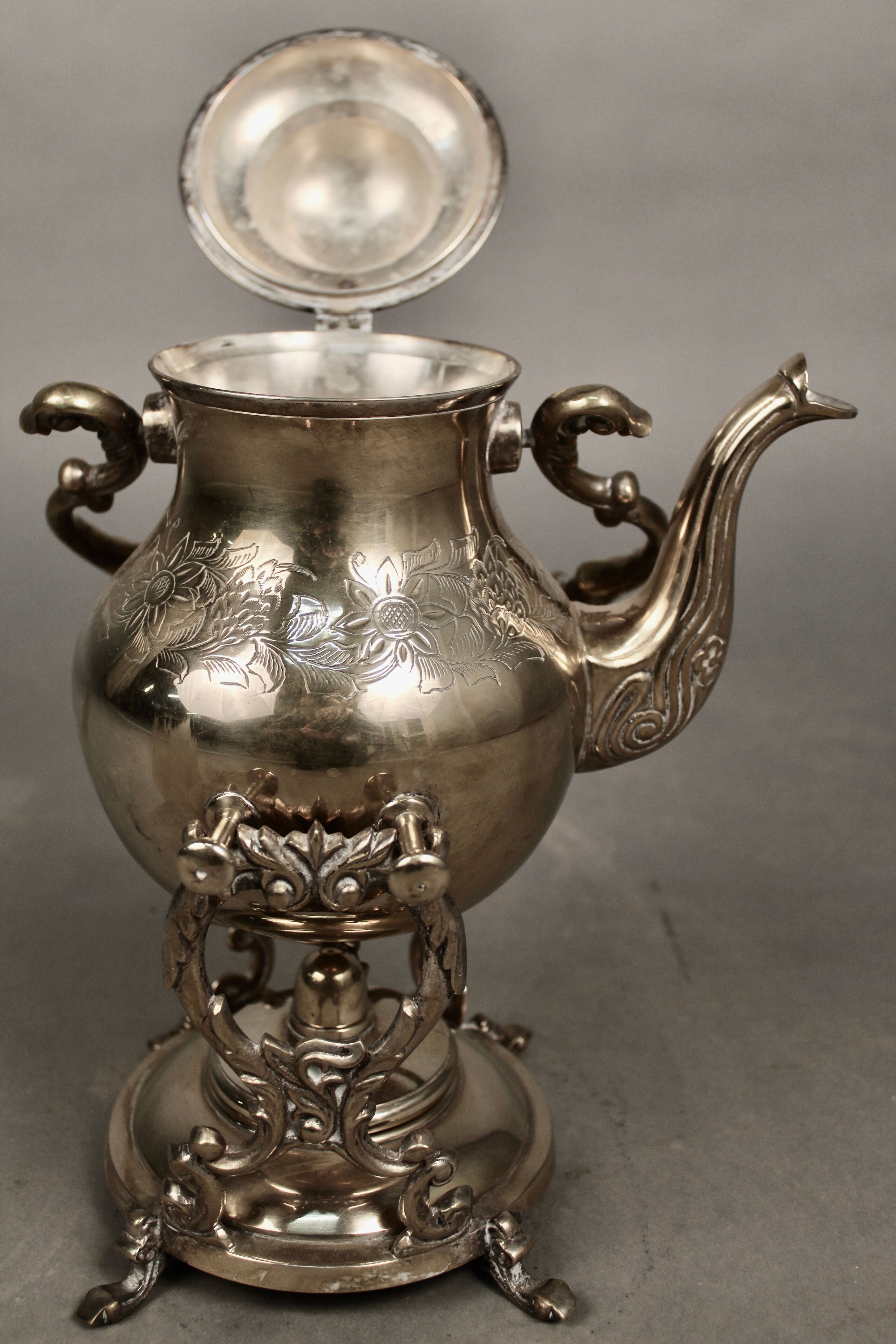 Samovar silver metal late 19th