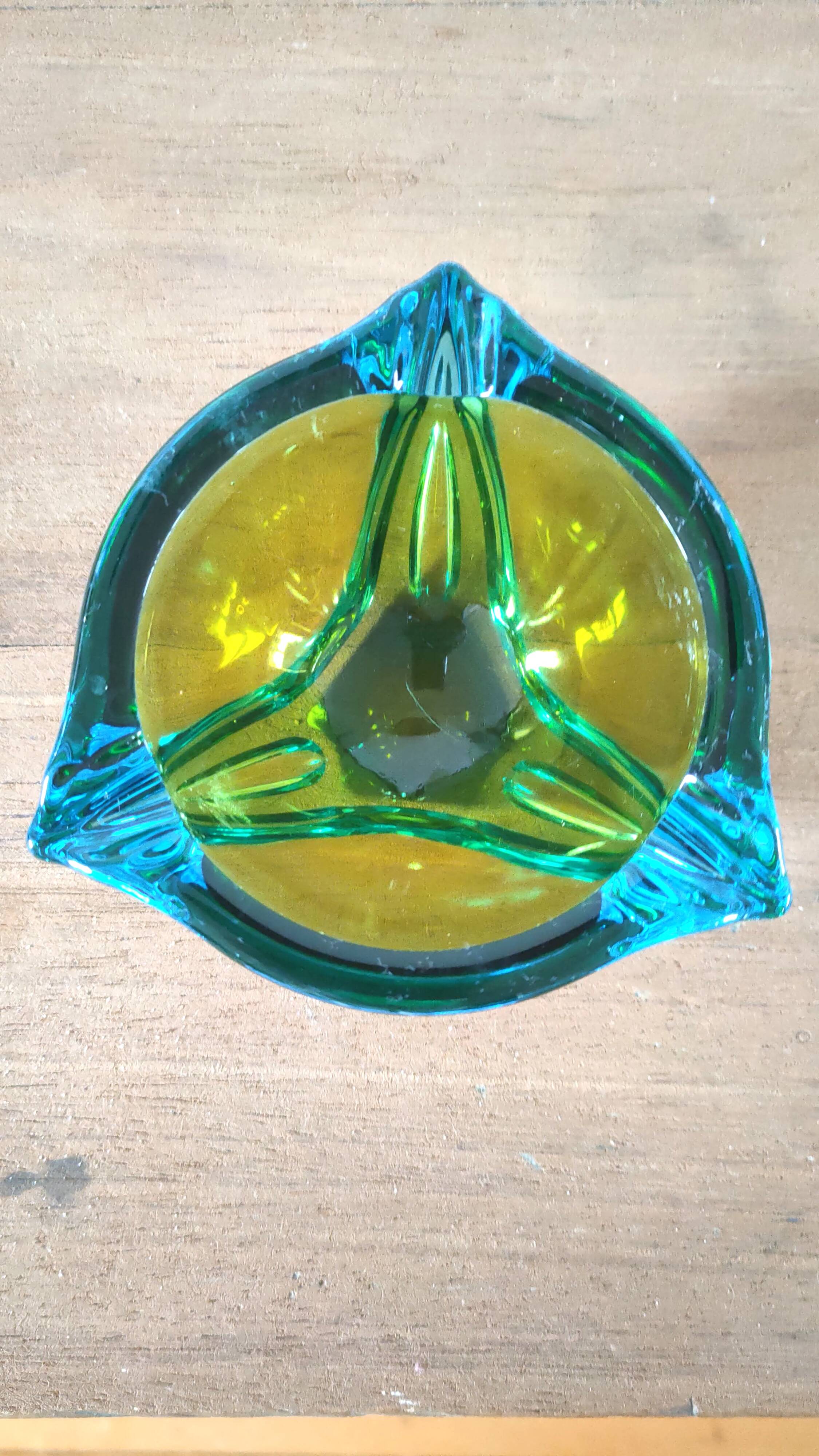 Sommerso ashtray in Murano glass 60s design