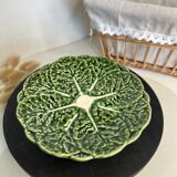 Cabbage plate in green slip