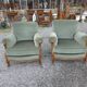 Fauteuils bergère style LOUIS XV en velours
