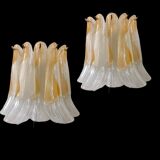 Mid-Century Italian Murano Glass Wall Lights, Set of 2