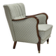 1960s, Danish armchair, light blue furniture fabric, beech wood.
