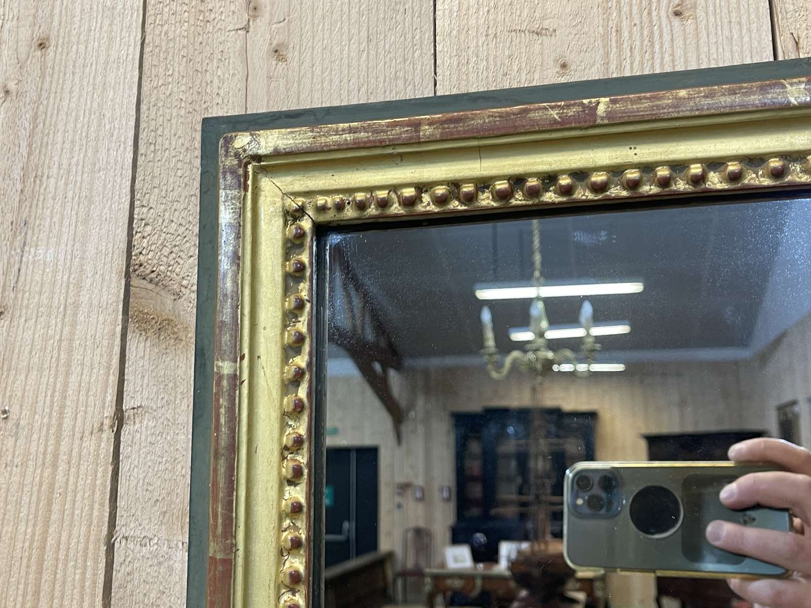 Mirror early twentieth in gilded wood