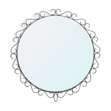 1950s metal mirror