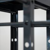 Wooden and brass coat rack, set of 4, 1970s