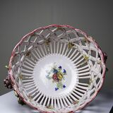 Openwork bowl in painted earthenware, Émile Tessier Le Croisic, 30-50's accidents