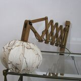 Applique murale/lampe à ciseaux. Holz Teak , Linus Bopp Limbach. Années 1970