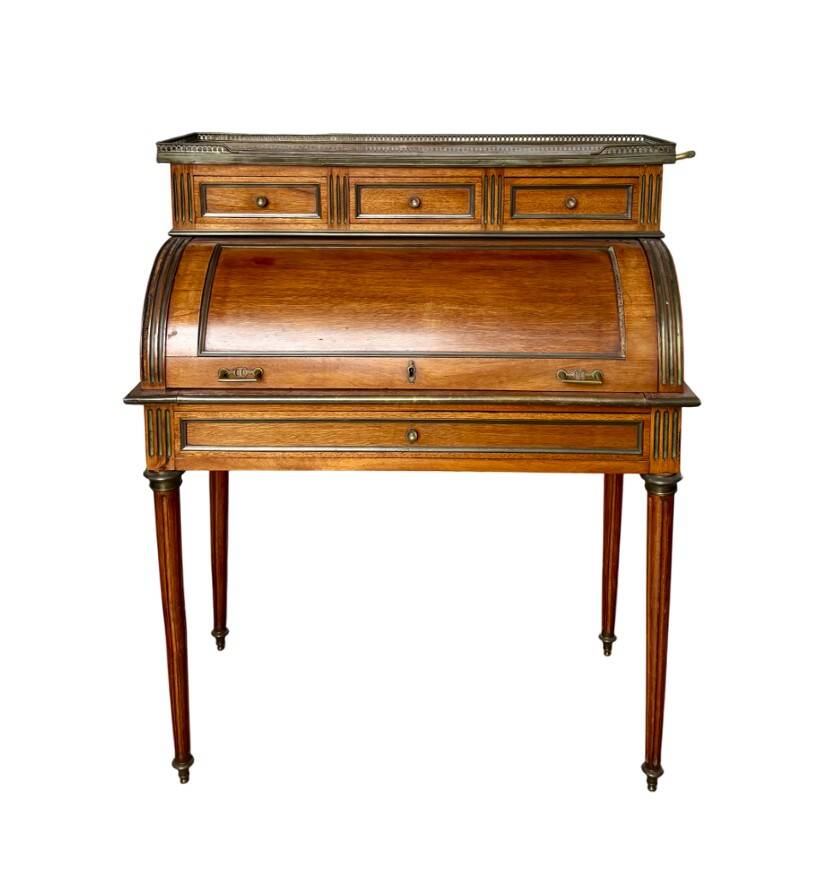 Louis XVI style cylinder desk