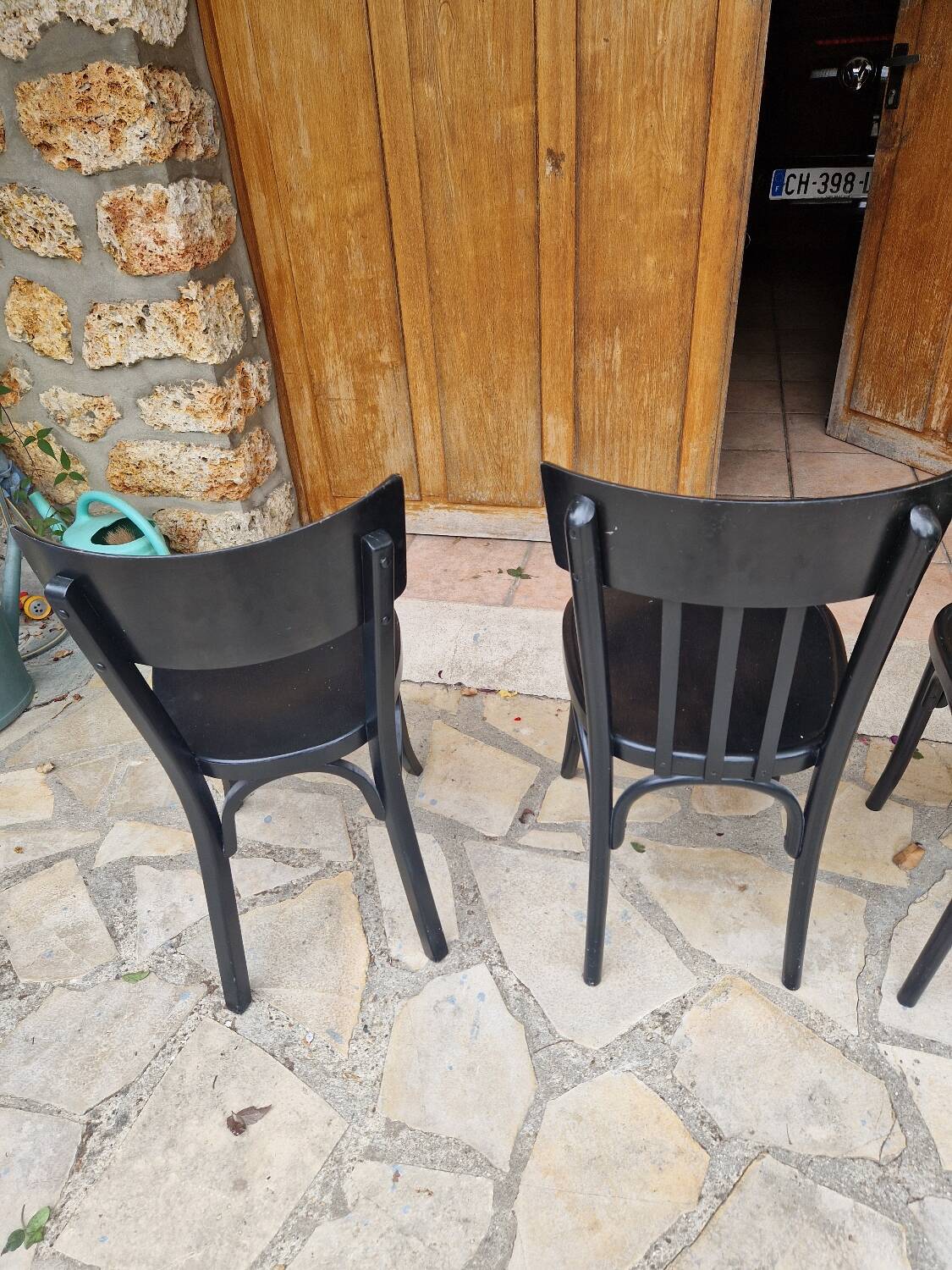 4 vintage Baumann and Thonet bistro chairs