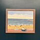 Original Swedish Oil on Canvas – "Day at the Beach" by Mona Starfelt – Signed – Dated 1989 – Framed