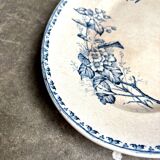 Sarreguemines oval dish in blue ironstone, "Carmen" service