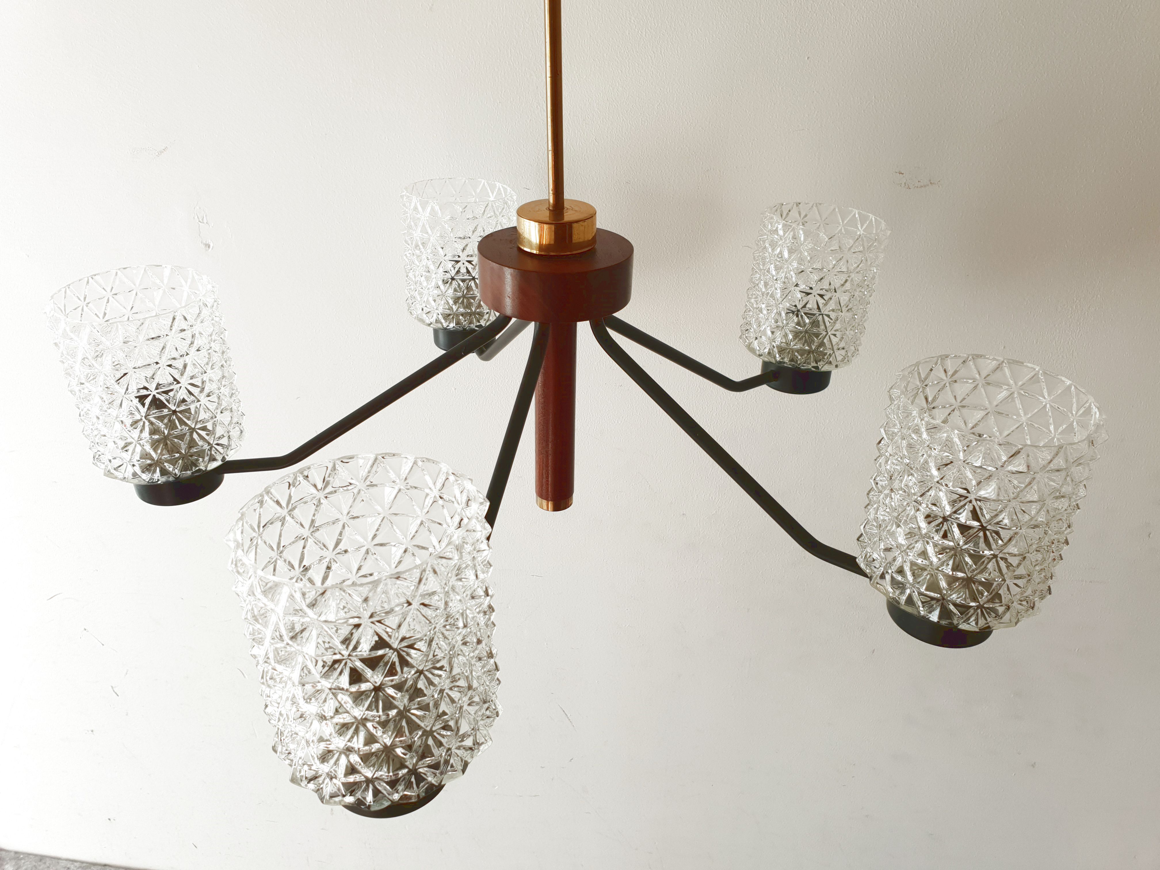 Scandinavian vintage chandelier 1960