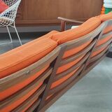 Scandinavian 3-seater teak bench