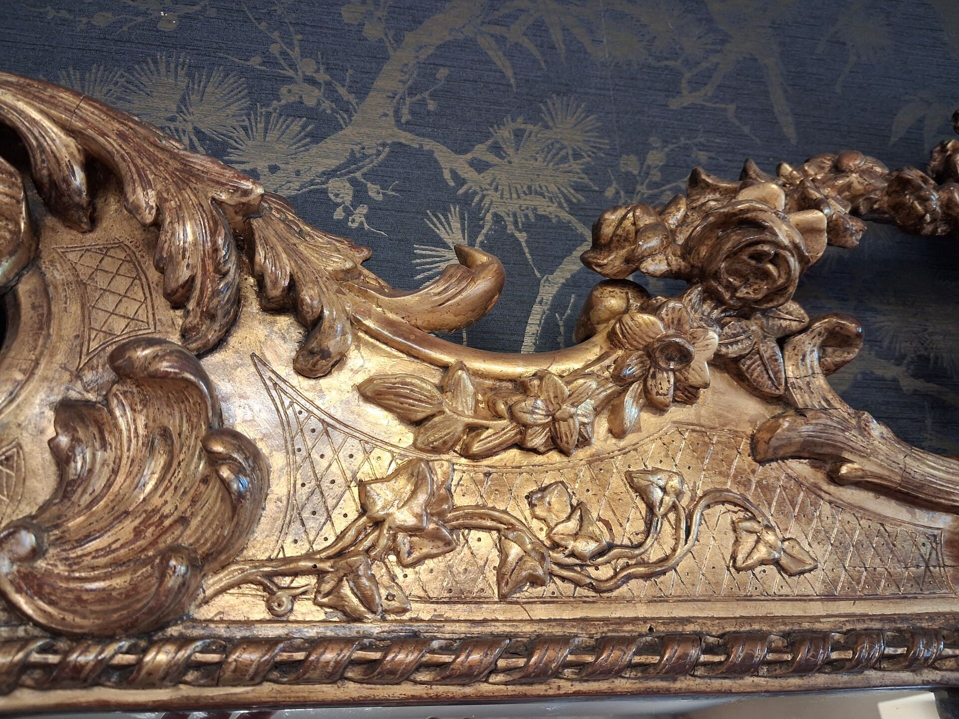 Miroir époque XIX 205 x 140