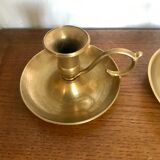 Pair of brass candlesticks
