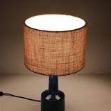 Rare Jørgen Holstein ceramic table lamp / mid-century Danish modern design / lamp / turquoise / 1960s / 1970s