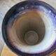 Large ceramic vase circa 50 blue/purple/beige enamel