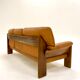 Cognac Leather Sofa By Sapporo For Mobil Girgi, Italy 1970s