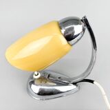 1950 Chrome & Opaline Glass Table Lamp