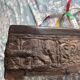 Indian antique Chakki coffee table in solid wood – Triangular shape