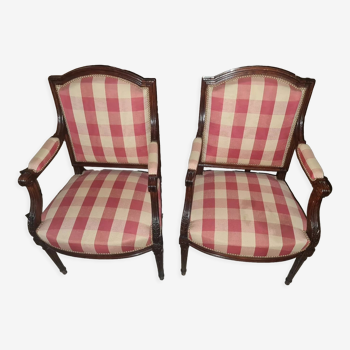Pair of armchairs style Louis XVI