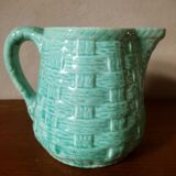 Light blue slip pitcher by Digoin