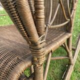 Ancien rocking-chair chair en rotin