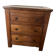 Commode 3 tiroirs en merisier et marbre gris, XIXe siècle