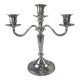 Silver metal chandelier with 3 lights