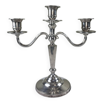 Silver metal chandelier with 3 lights