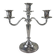 Silver metal chandelier with 3 lights