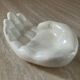 Large vintage hand tidy in iridescent enameled ceramic