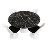 Table tulipe Saarinen 120 cm marbre noir Marquina