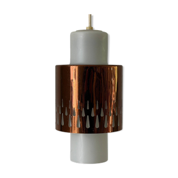 Mid-century brass and glass ceiling light, 1960s, Germany