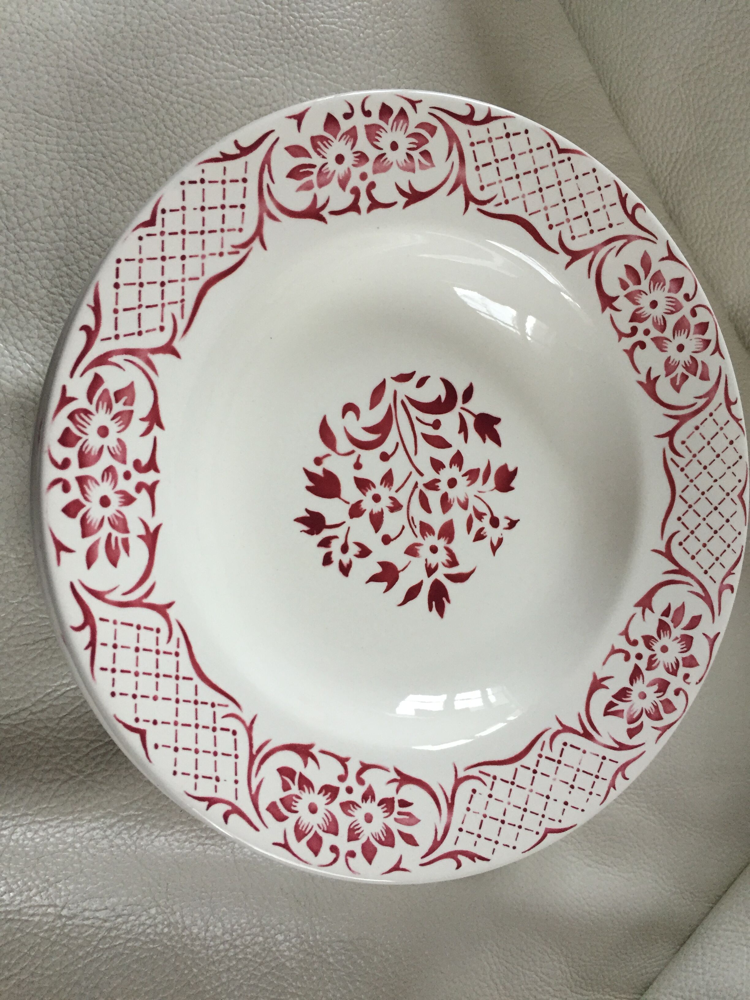 Ten vintage hollow plates Digoin Sarreguemines versailles model